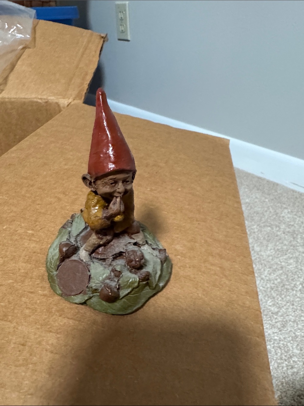 Cairn Studio Garden Gnome Figurine in Red and Green - Decorative Home Art